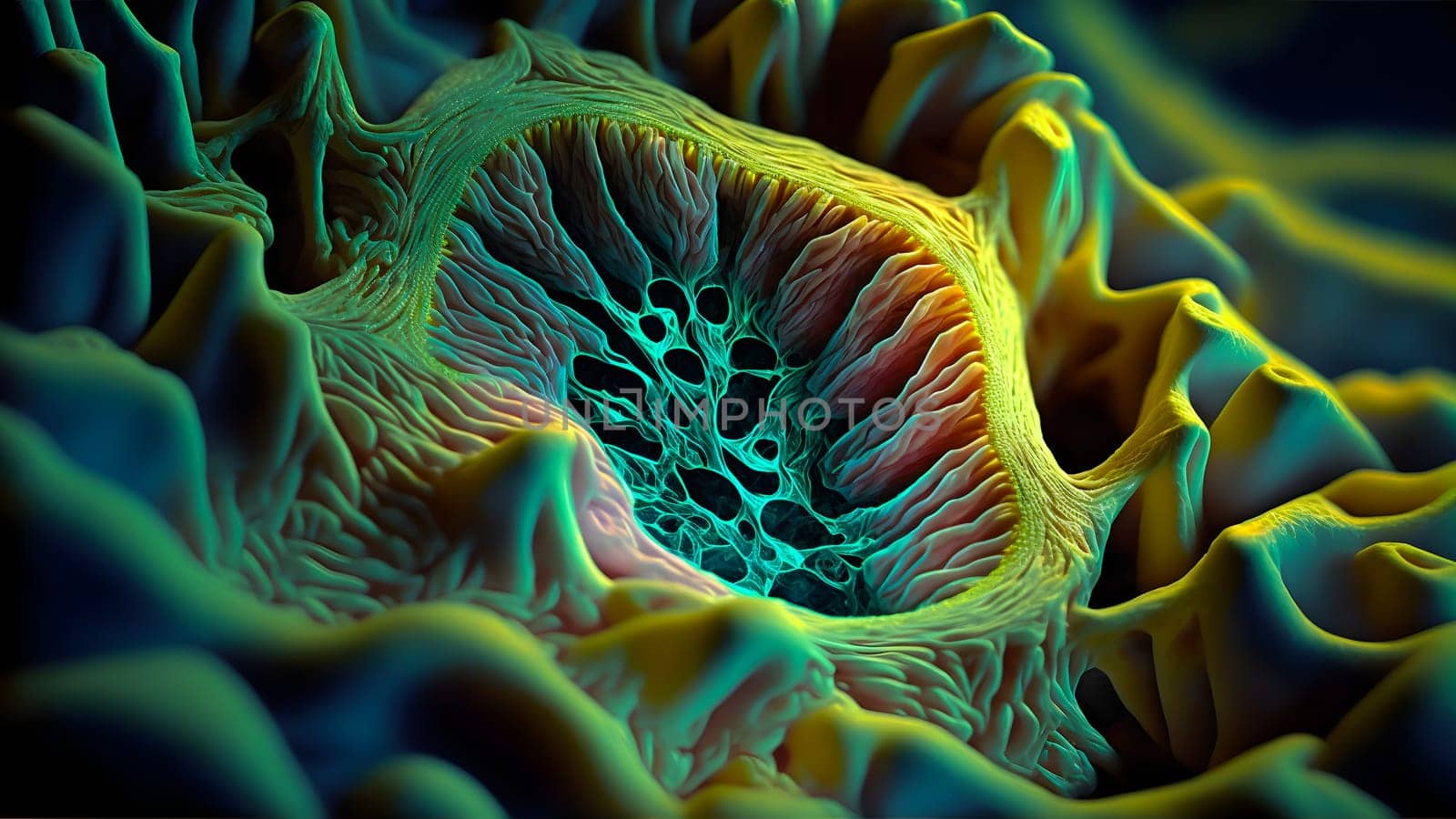 alien microbiological fantastic organism, neural network generated art by z1b