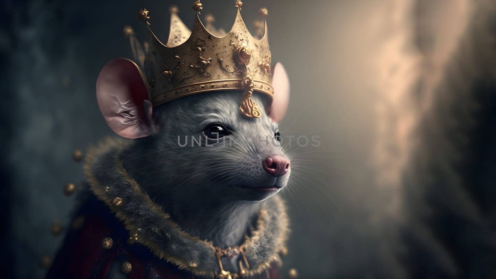 rat king medieval portrait, neural network generated art by z1b