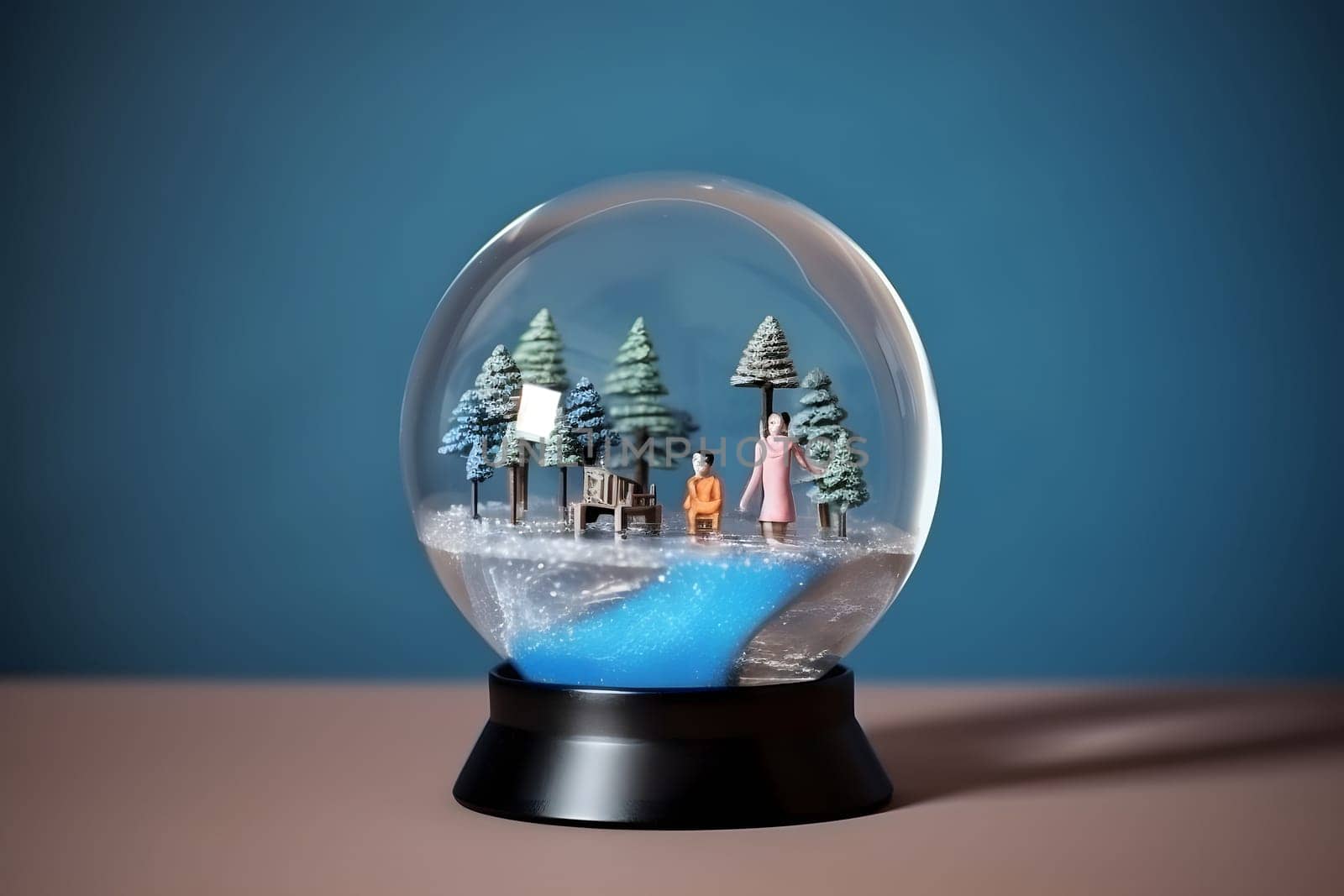 crystal ball life insurance concept, neural network generated picture. Neural network generated in may 2023. Not based on any actual person, scene or pattern.
