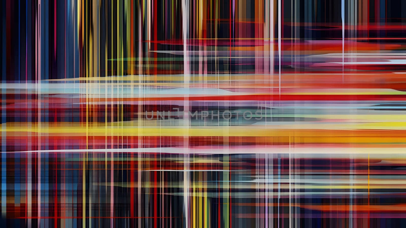 Abstract speed motion blur striped glitchy distorted background and wallpaper. Neural network generated in May 2023. Not based on any actual scene or pattern.