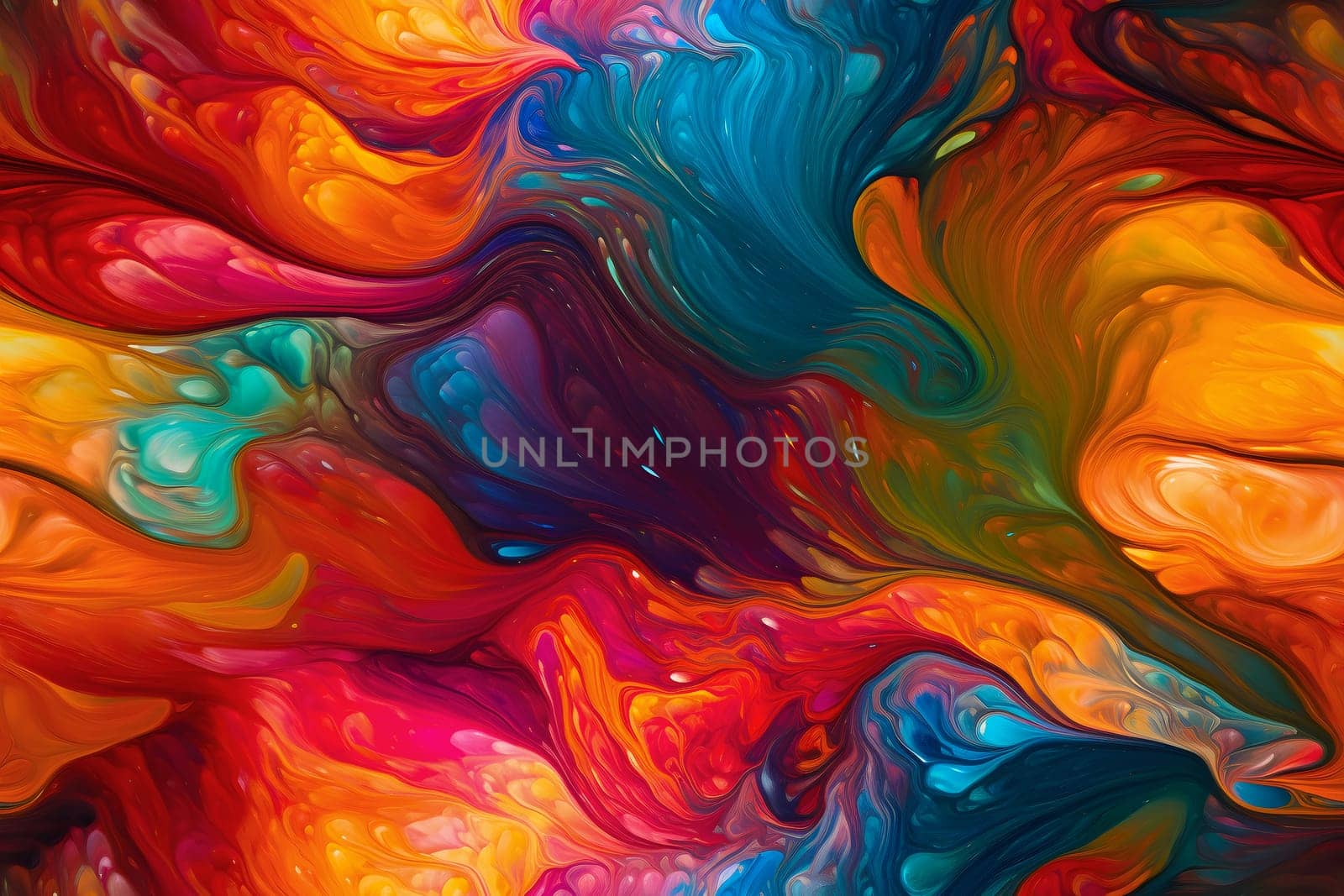 seamless artistic background of colored diffusing turbulent fumes or paint in liquid, neural network generated image by z1b