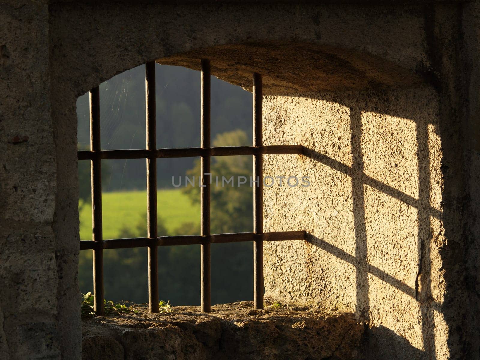 Window in the Burghausen castle grounds