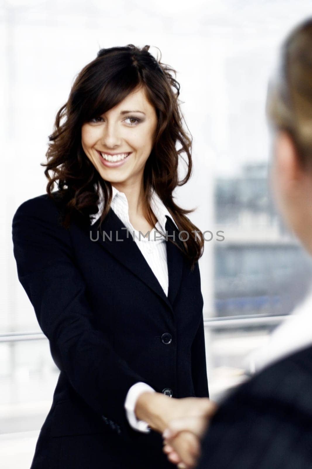Businesswoman handshake