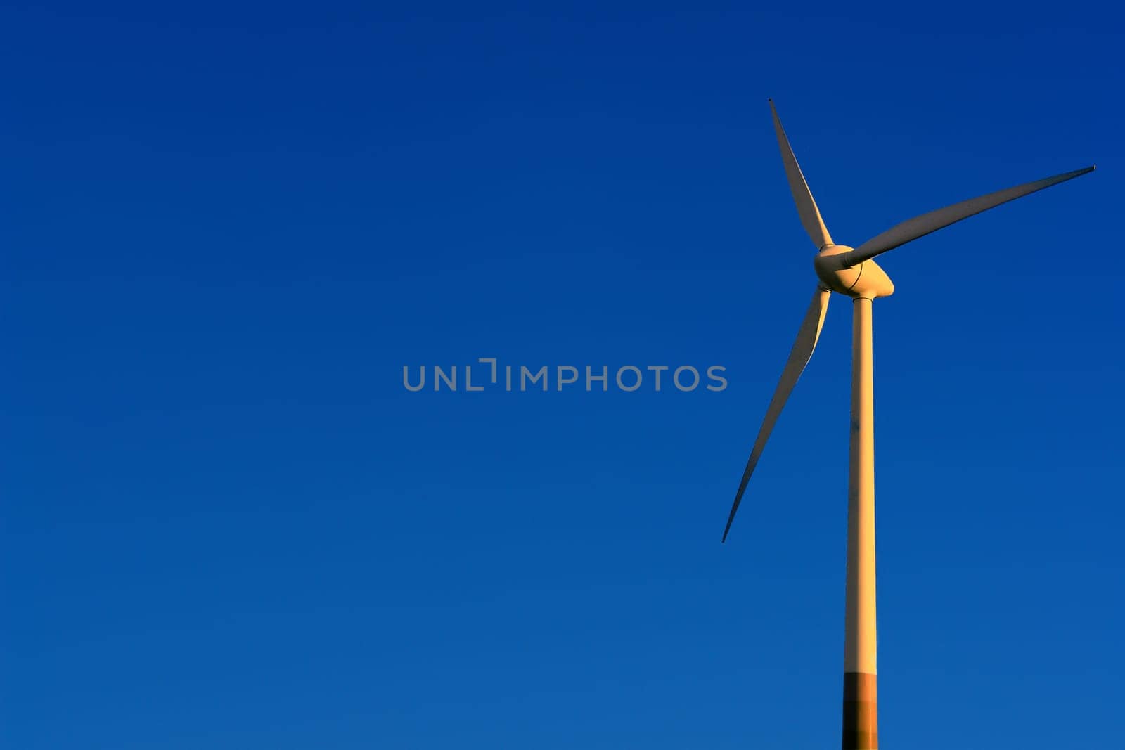 yellow wind turbine