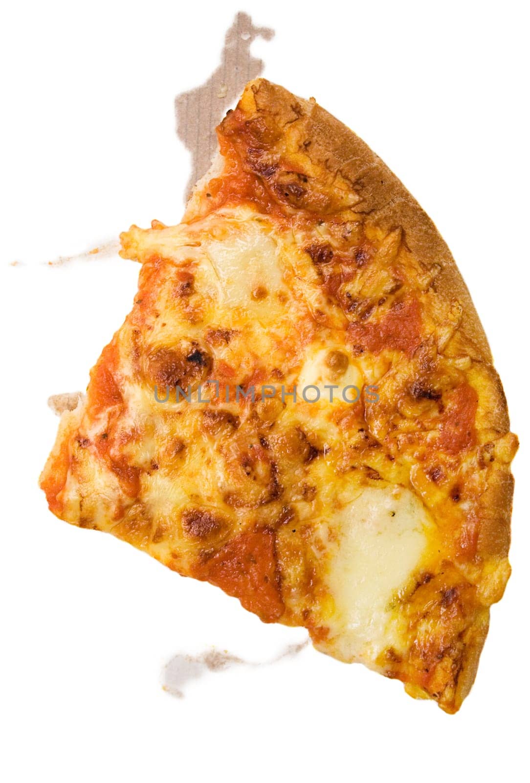 Greasy slice of pizza