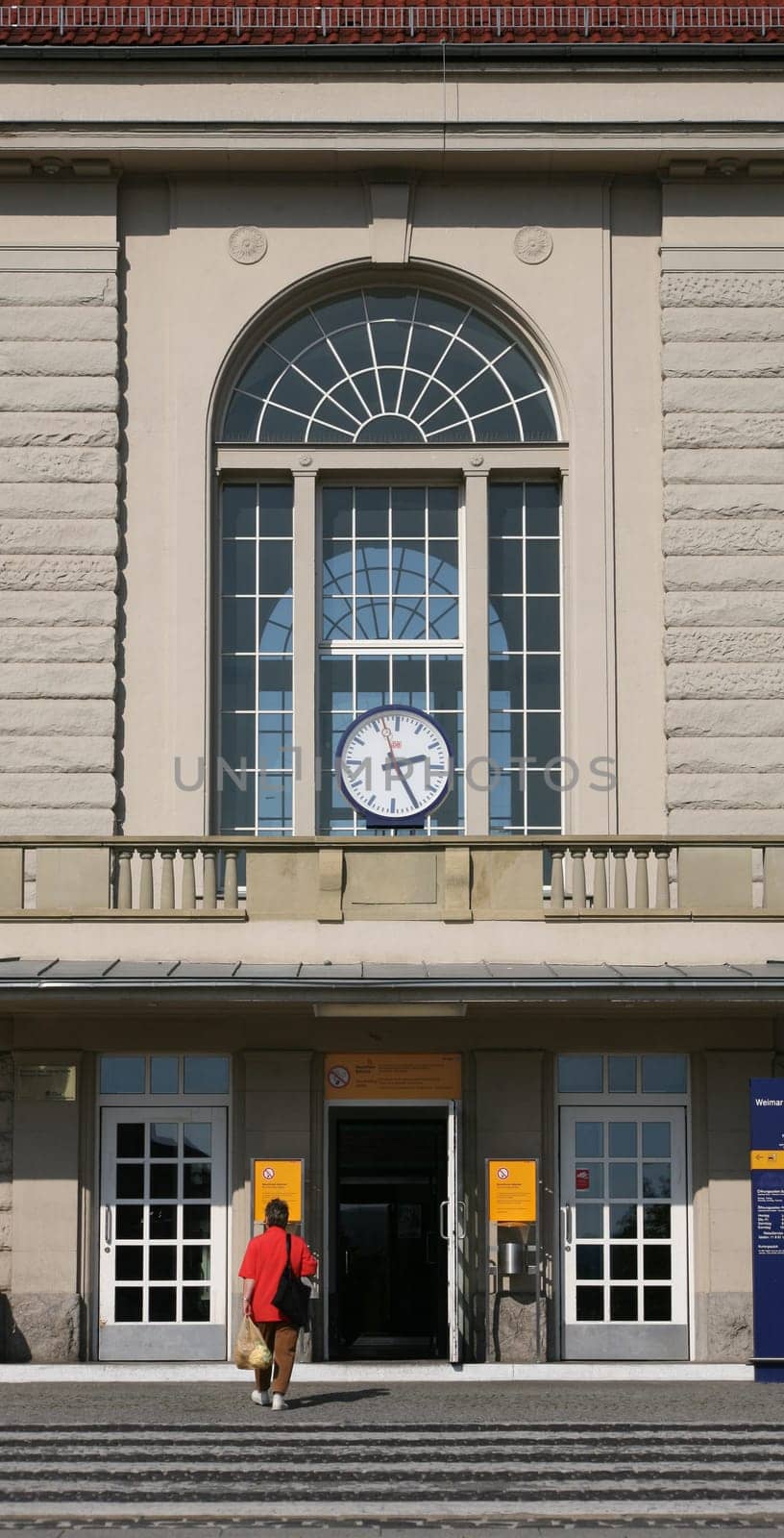 The main railway station in Weimar (Thuringia)