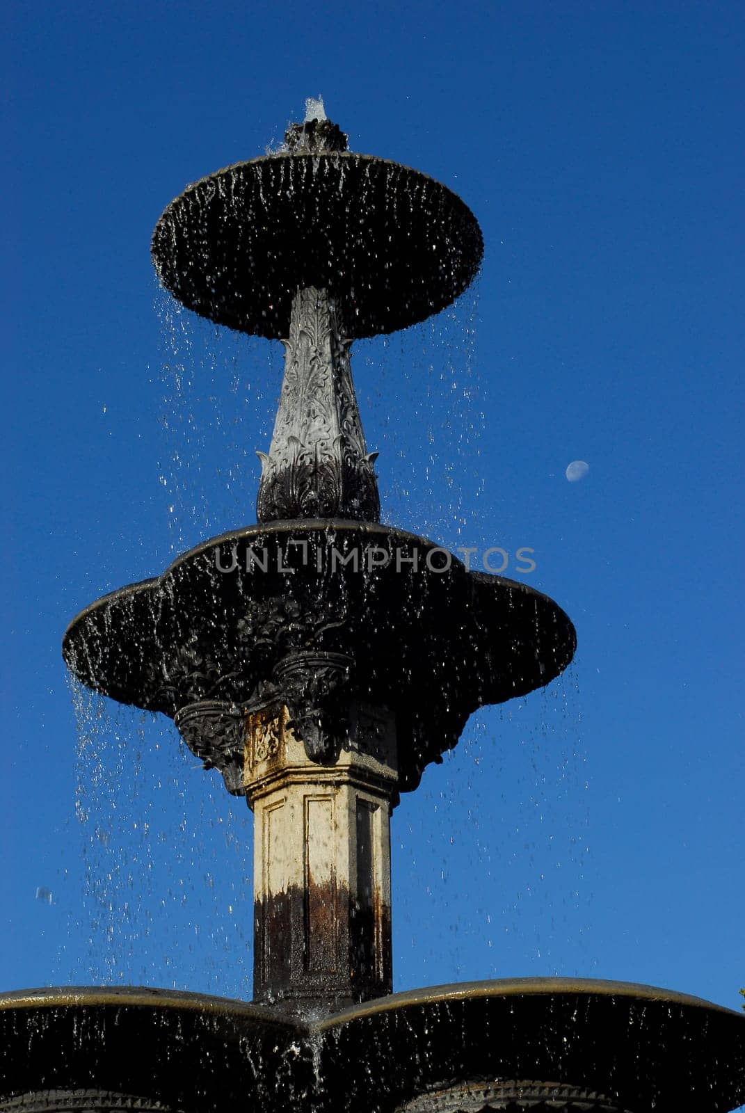 At the fountain