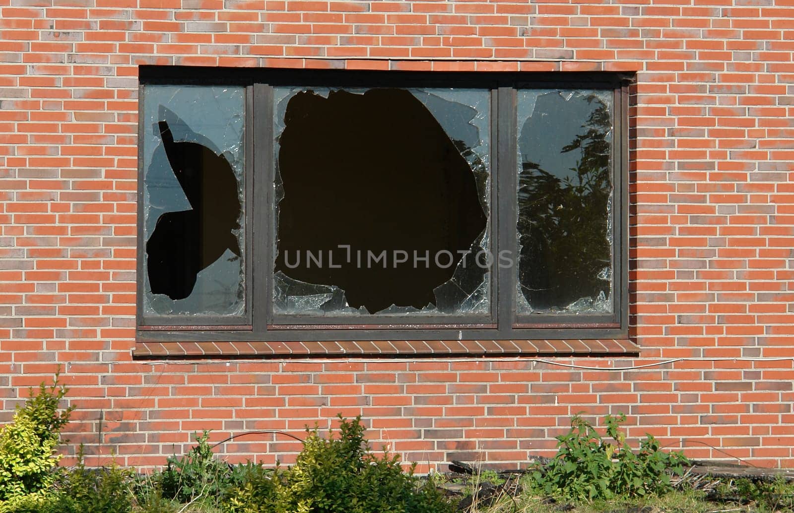 smashed window