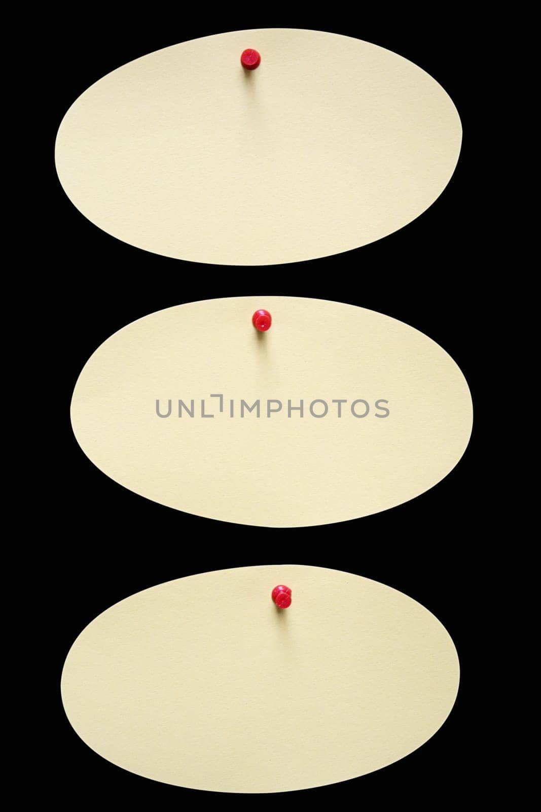 Three oval notes