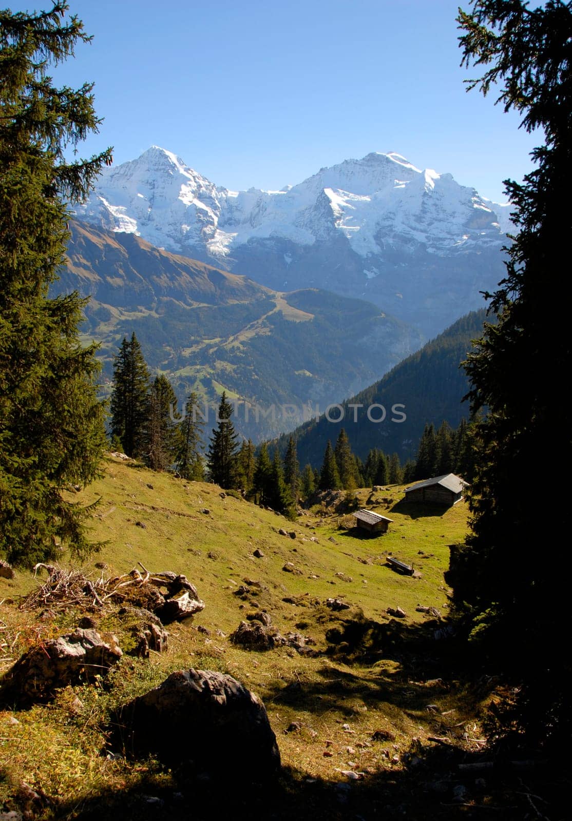 From Sulwald,a steep climb leads up to the Lobhornhütte. The entire way you have a beautiful view of the Eiger,Mönch and Jungfrau.