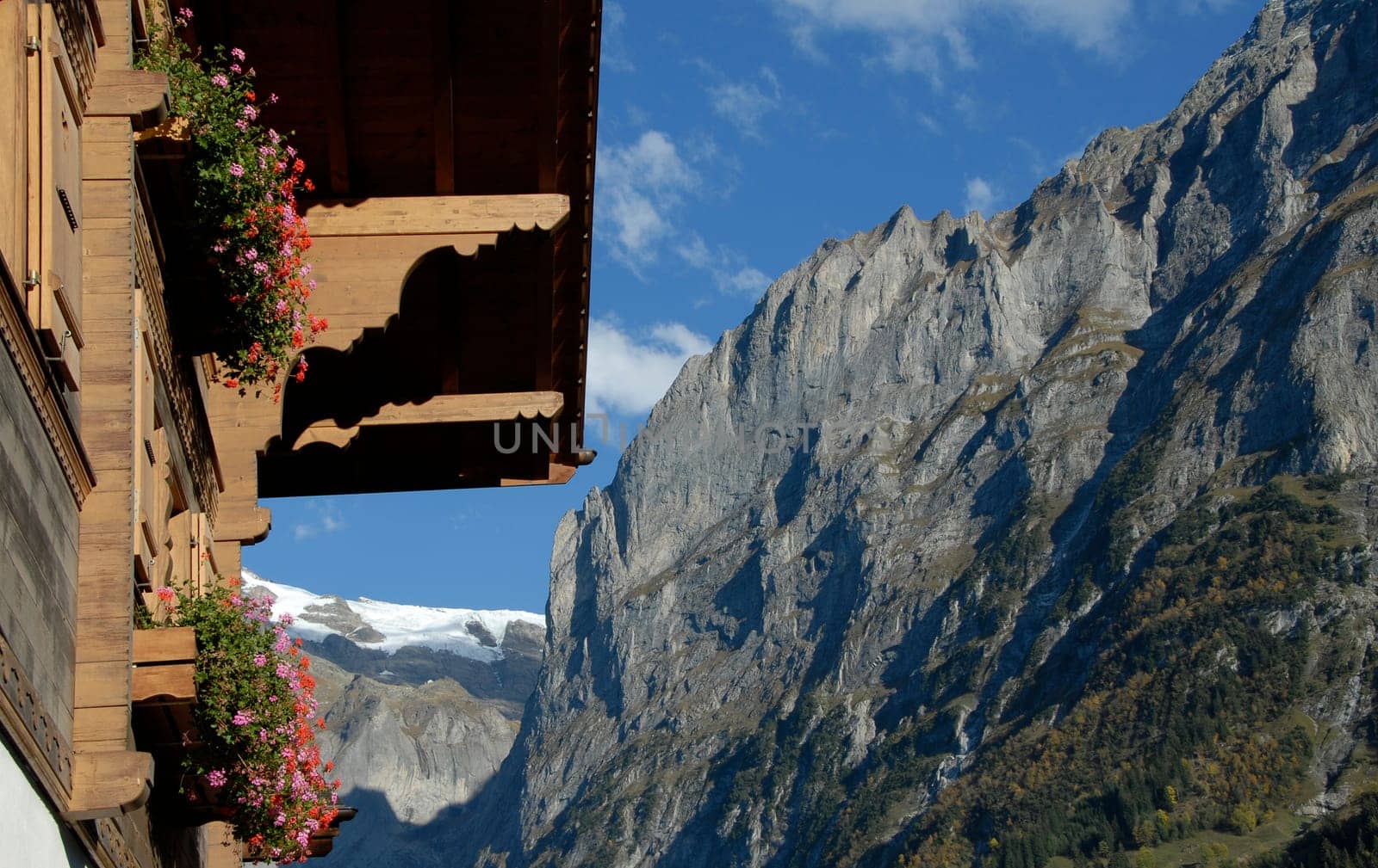 Typical Swiss mountain chalet