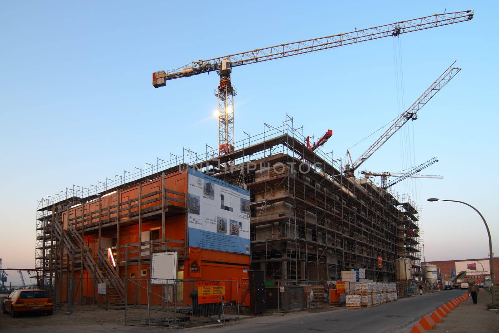Construction site in the morning
