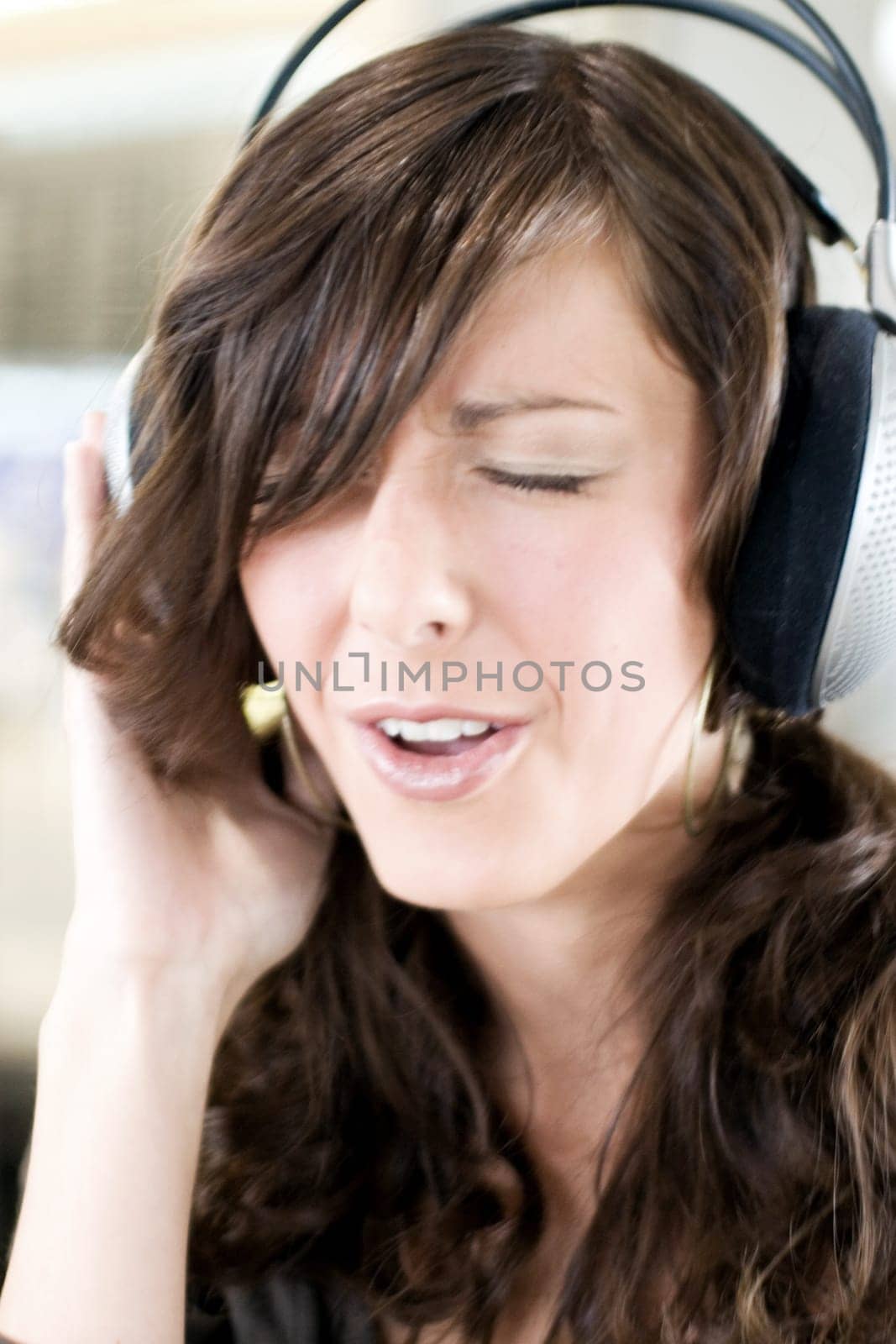 Woman with headphones