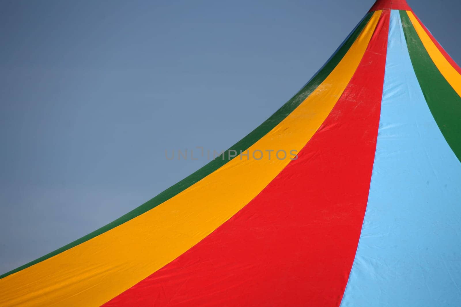 Colourful tent panels