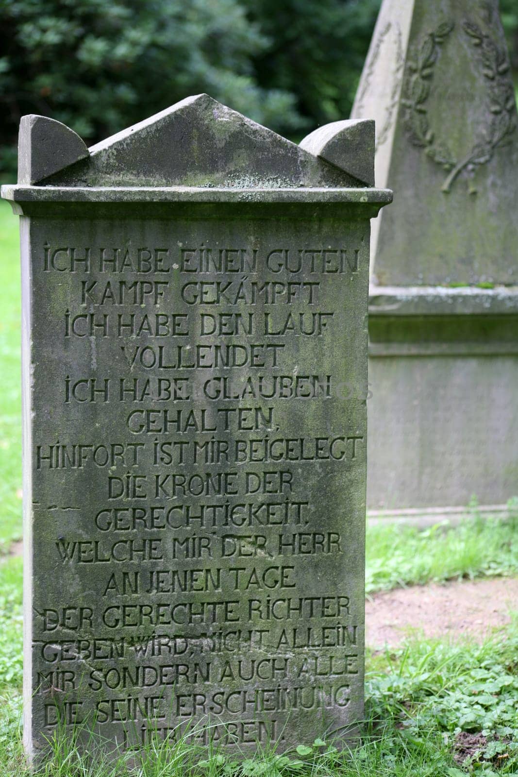 Gravestone in an old cemetery
