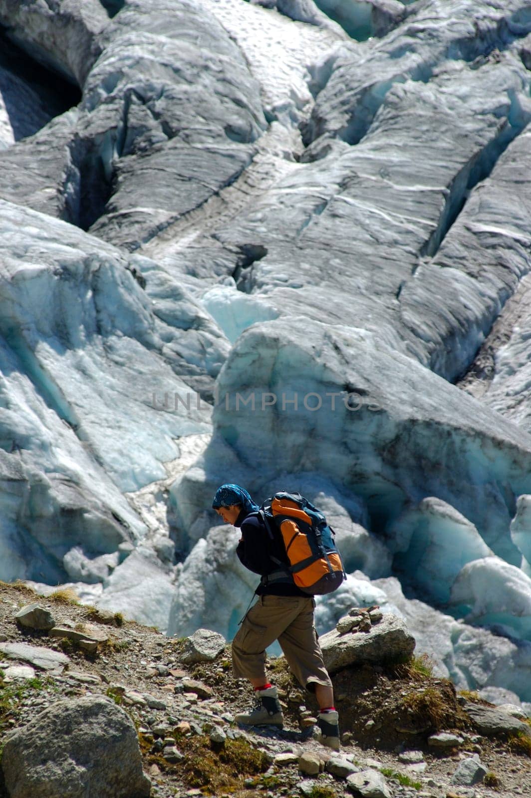 Glacier hike,Alps