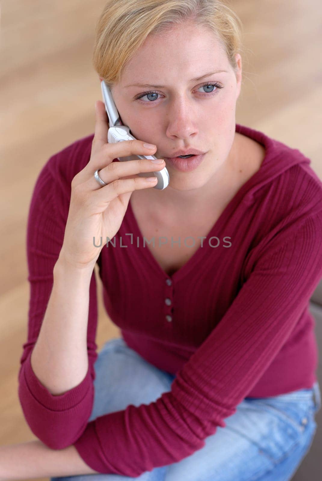 Young woman talking on the phone