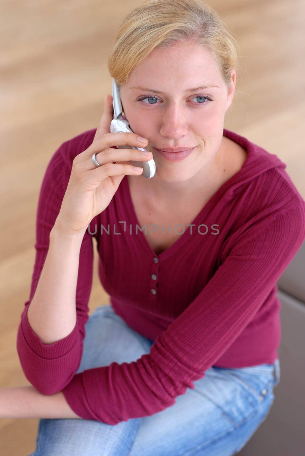 Young woman talking on the phone