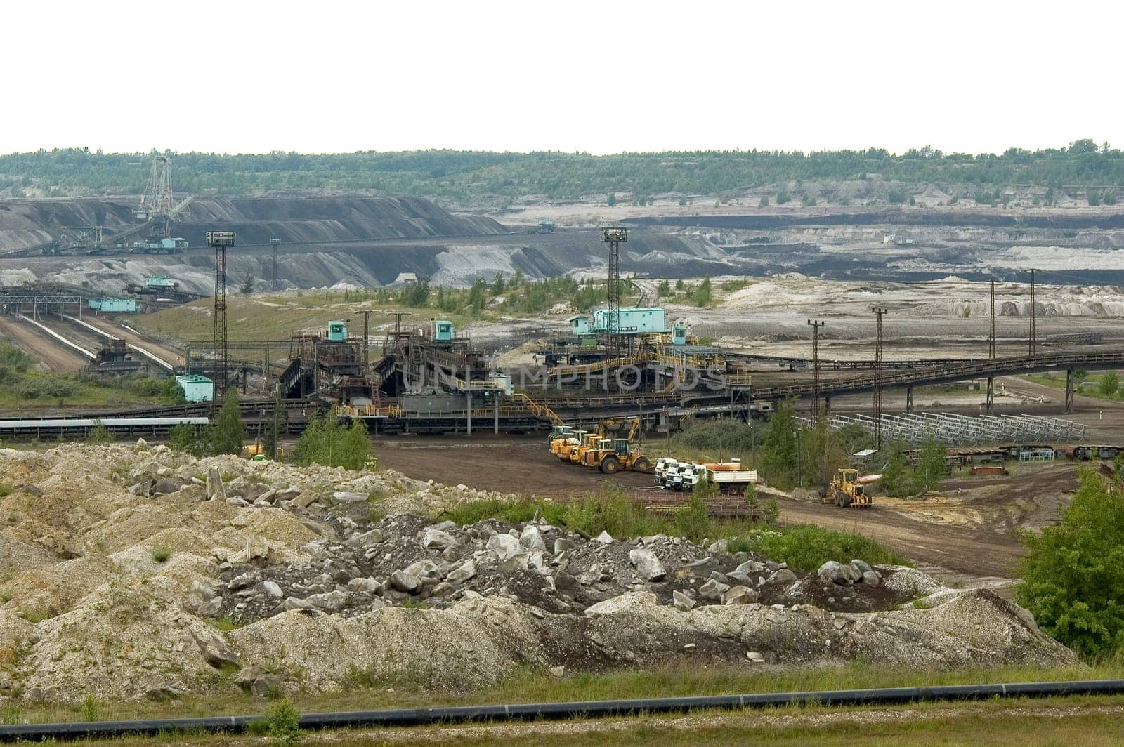 Opencast lignite mining