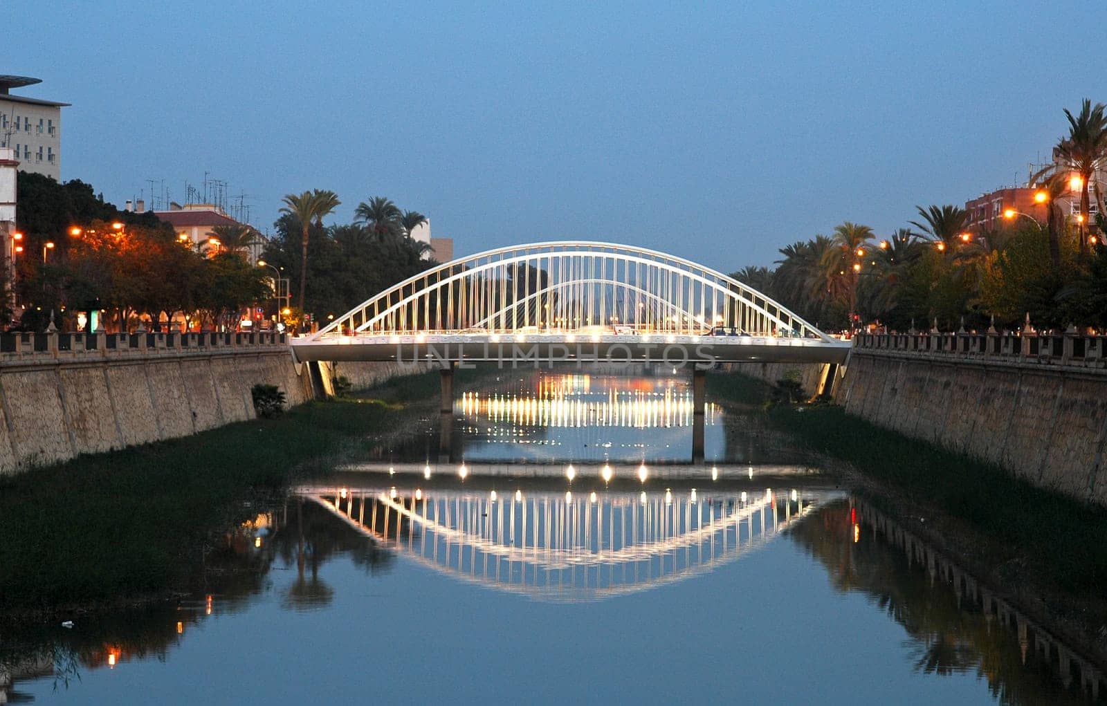 Evening at the Segura River in Murcia,Spain