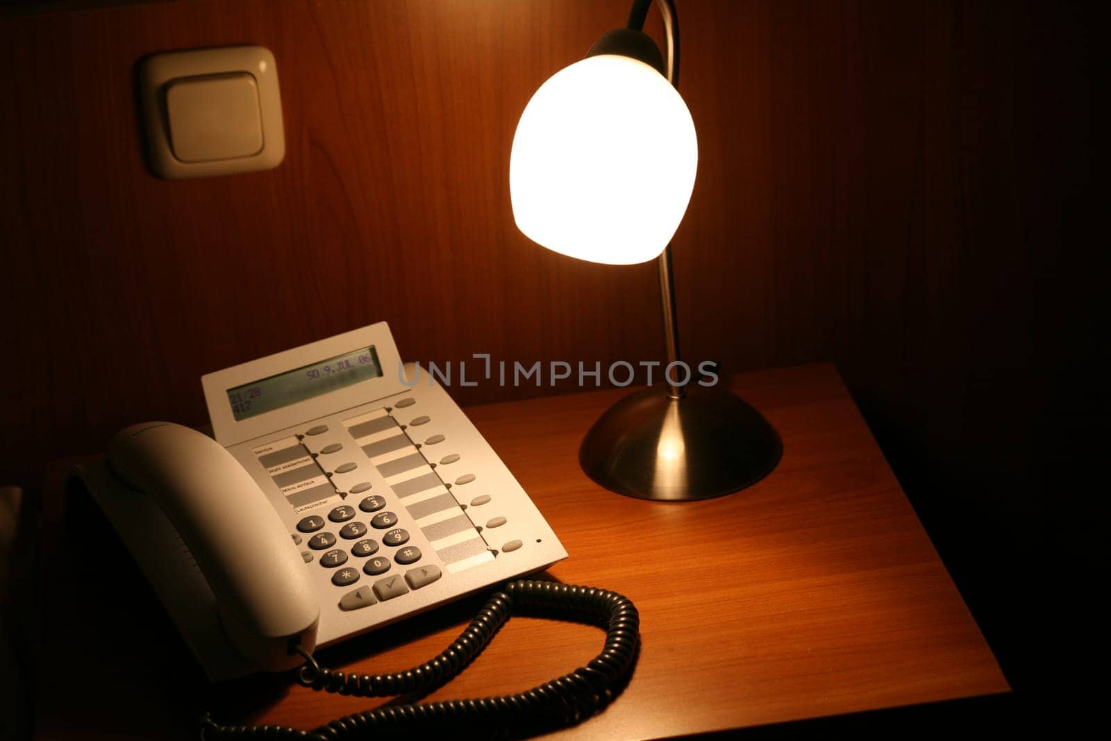Telephone and lamp