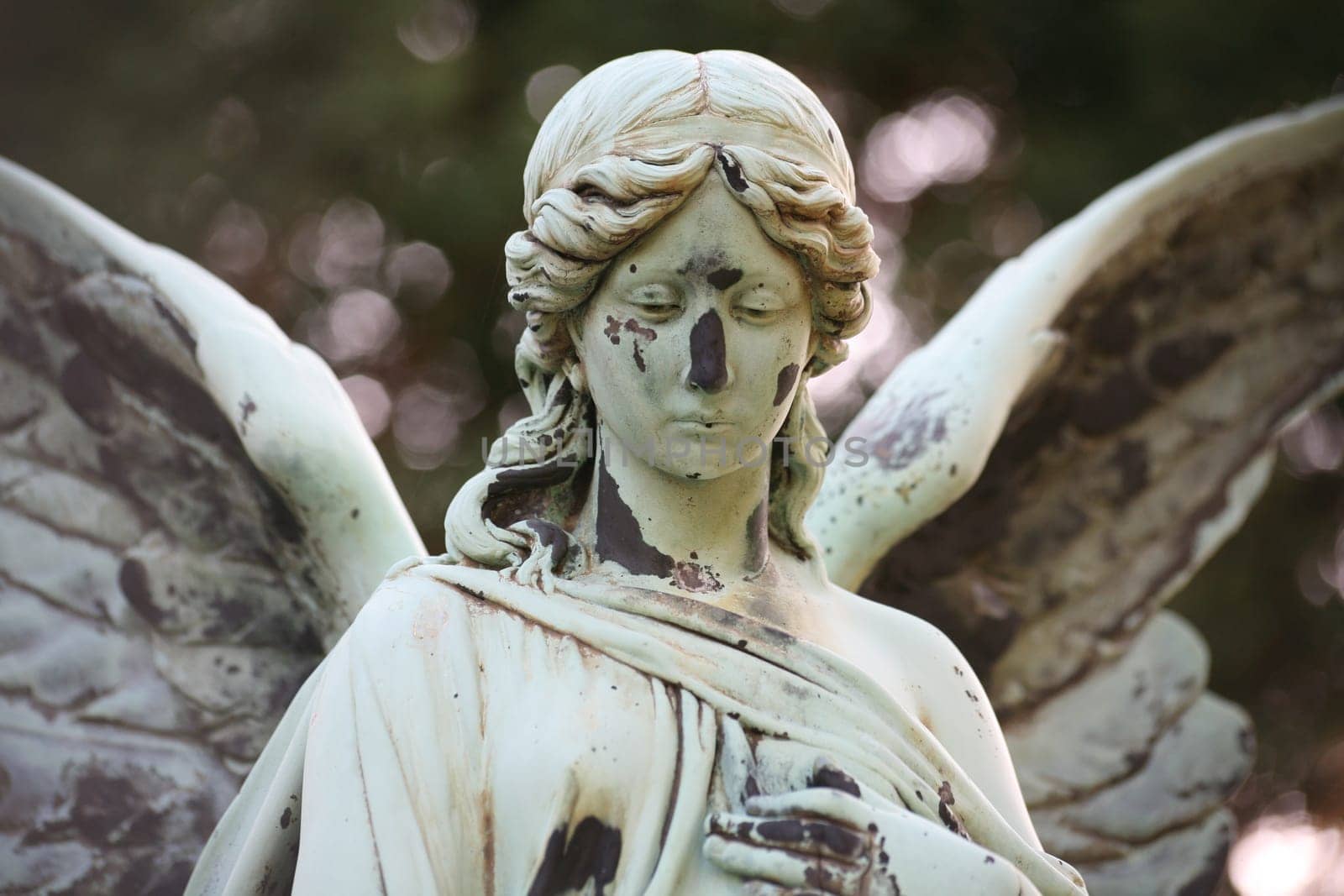 Angel statue in an old cemetery
