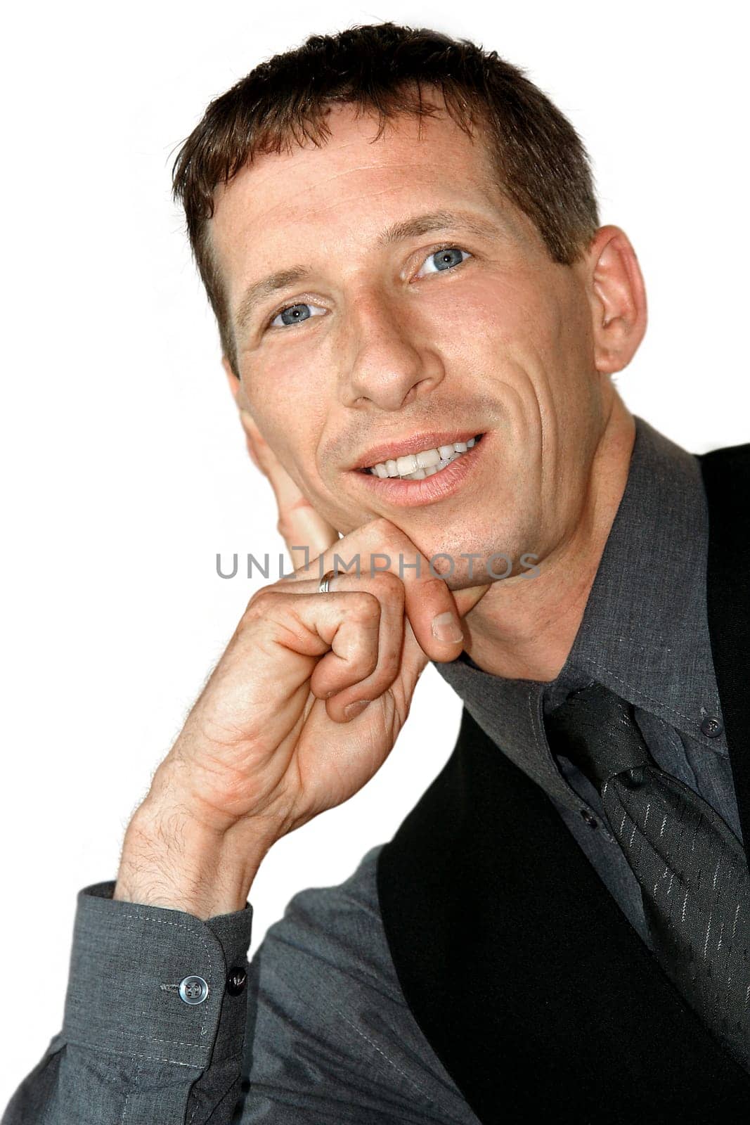 Businessman friendly easy-going