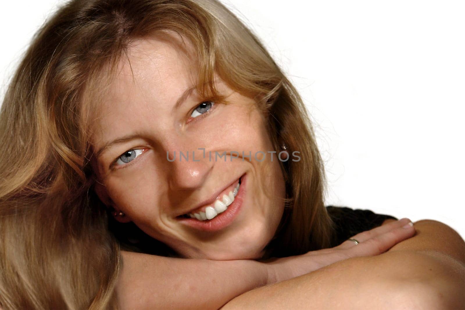 Laughing young woman cut-out