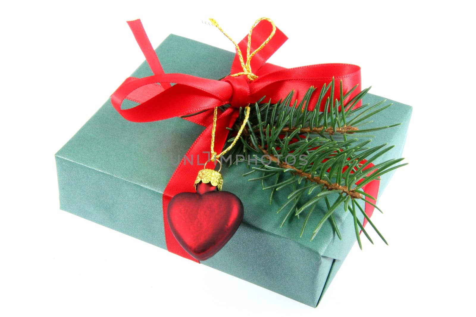 Christmas gift with heart