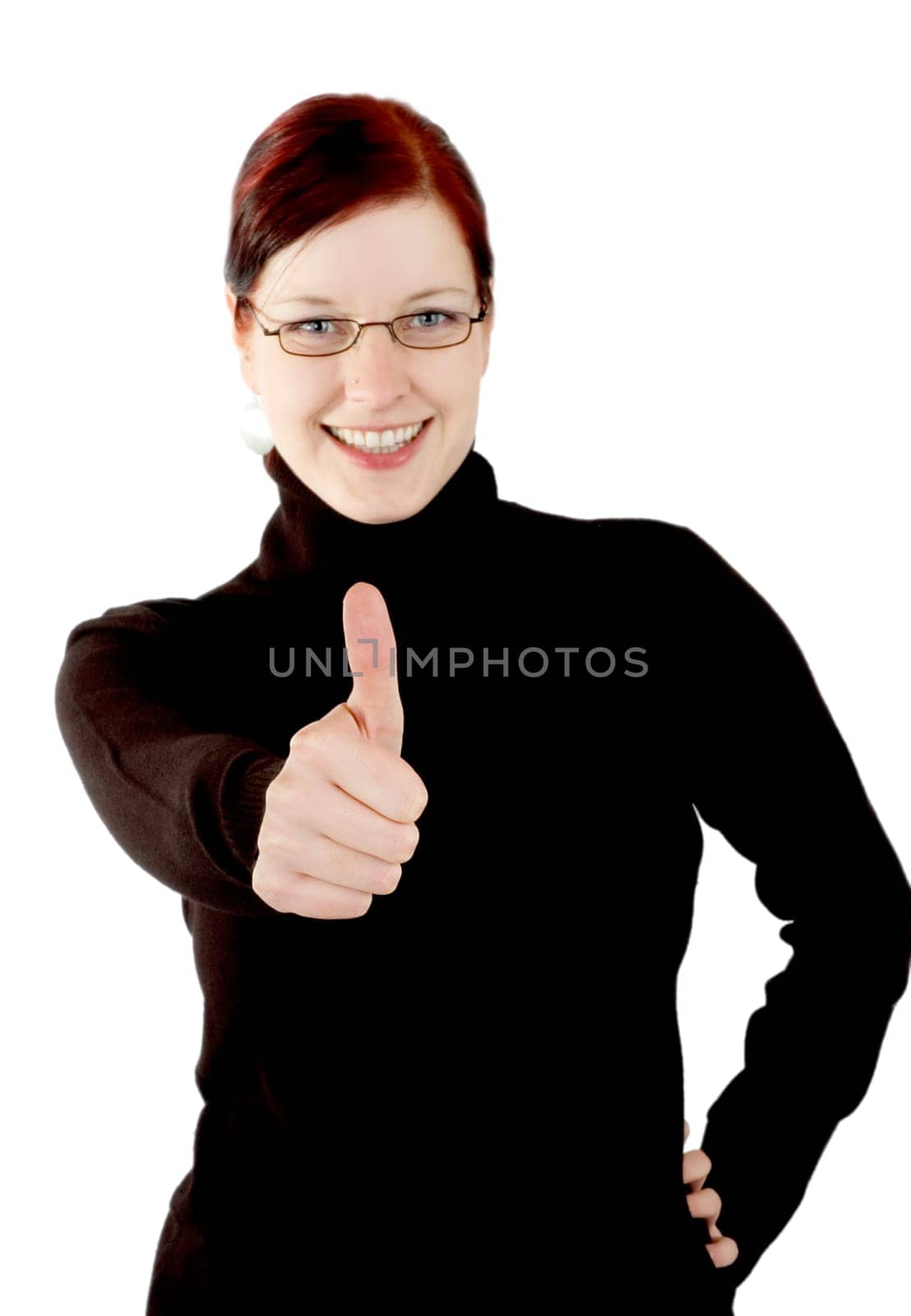 Woman with glasses