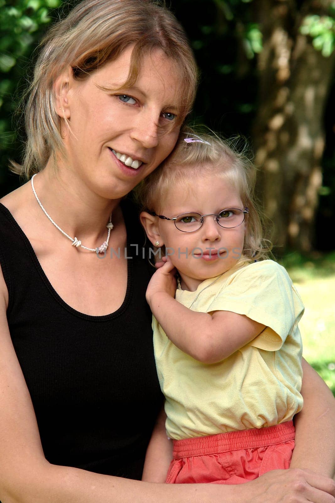 Nuclear family in the summer park