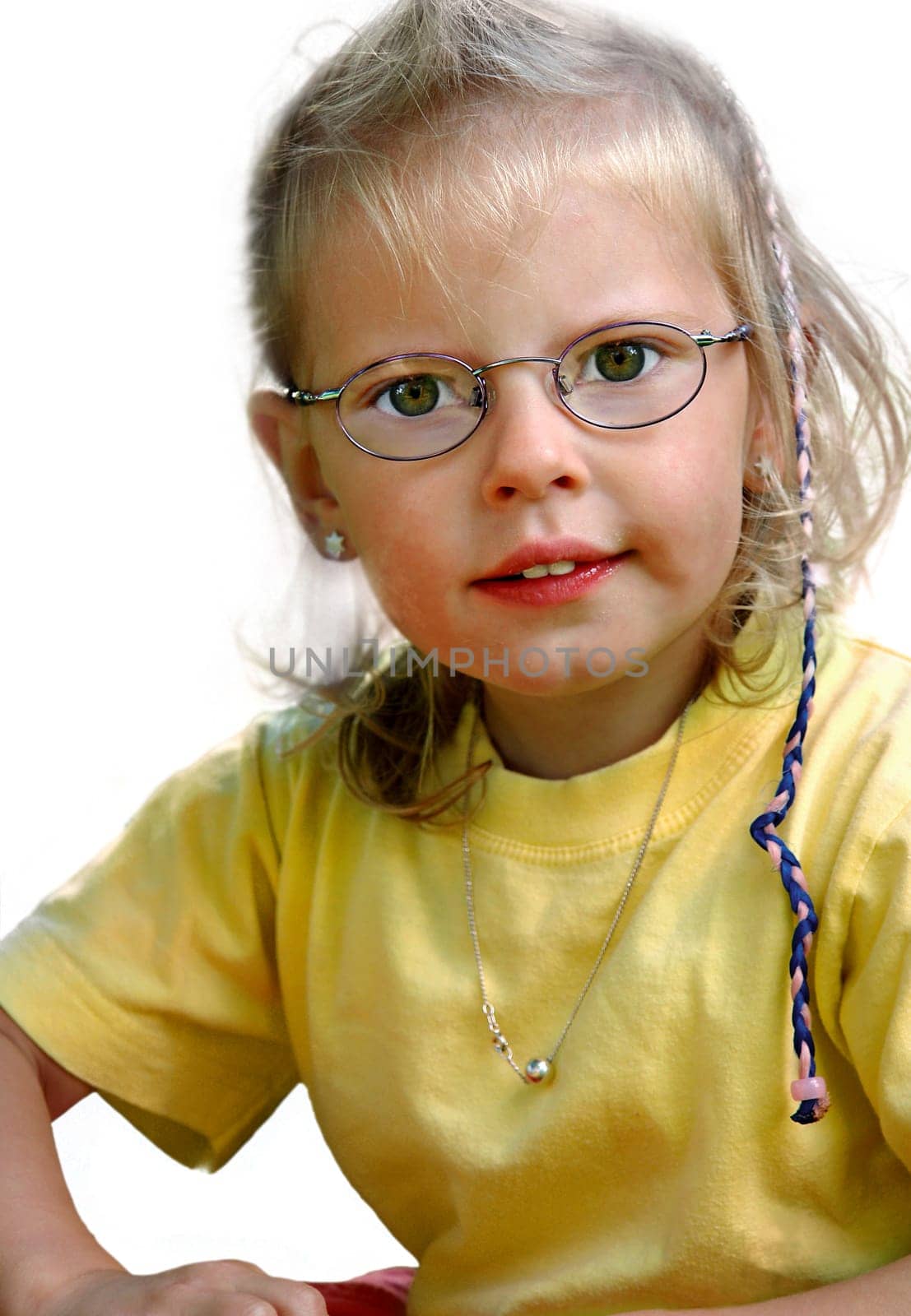 Resolute little girl cut-out