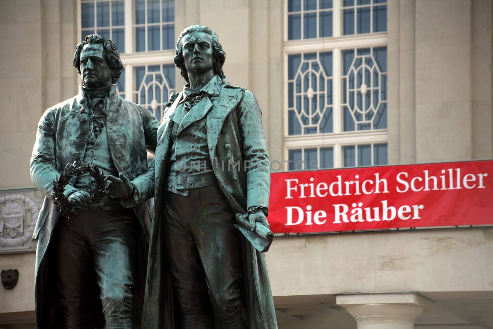 Our two great princes of poets on the Theatre Square in Weima