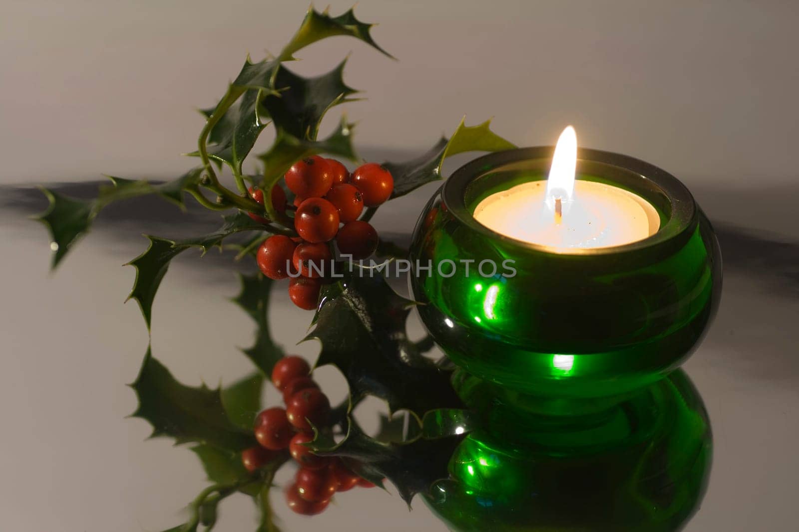 burning tea light
