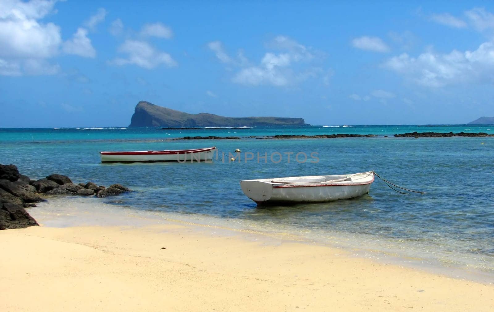Private beach in Mauritius