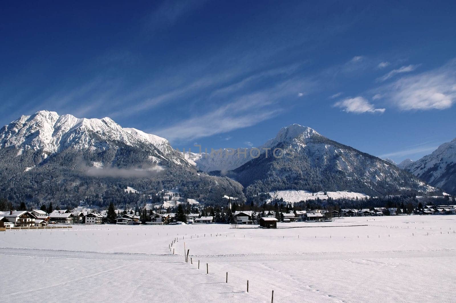 Snow-covered Oberstdorf