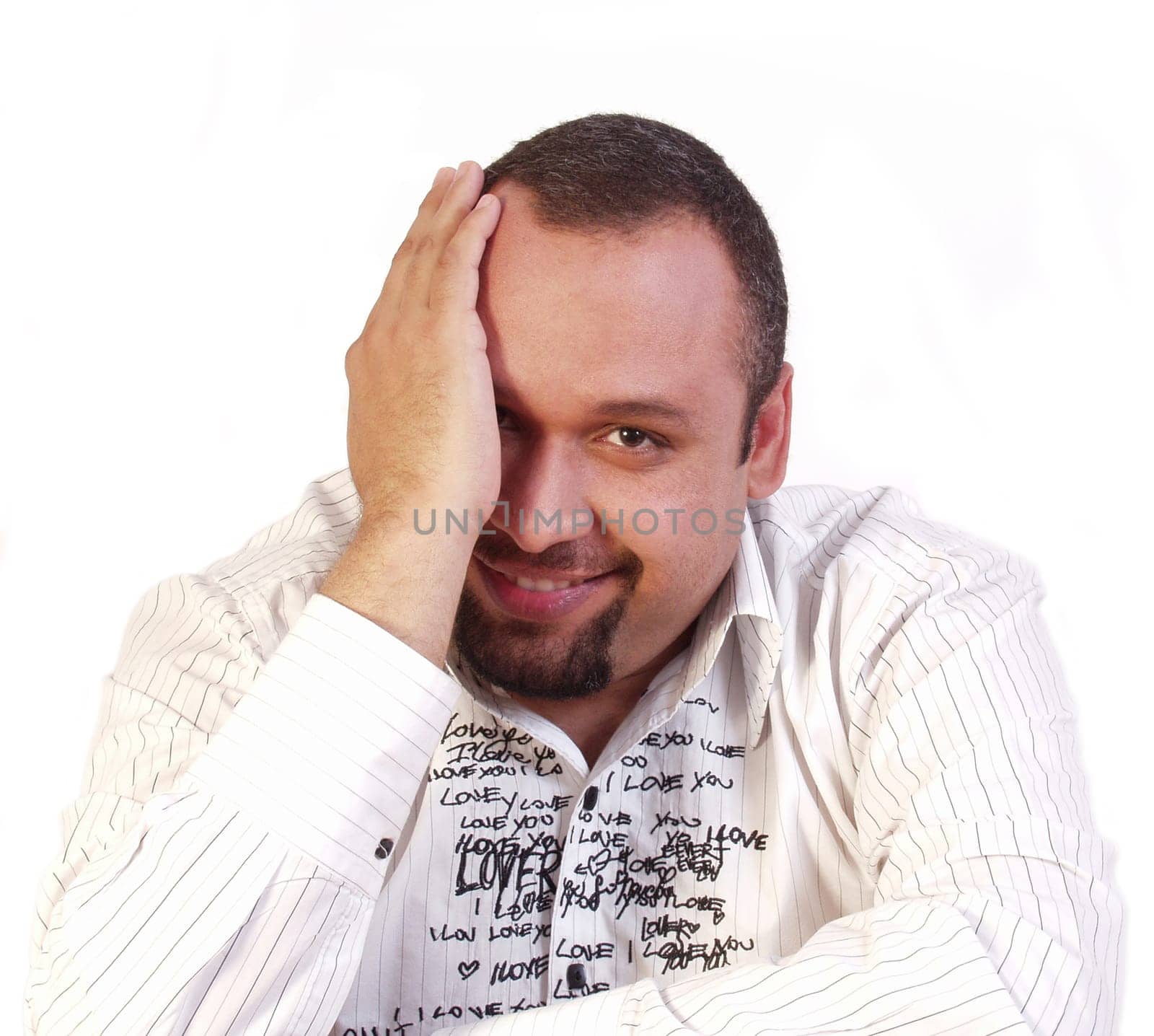 Man laughs