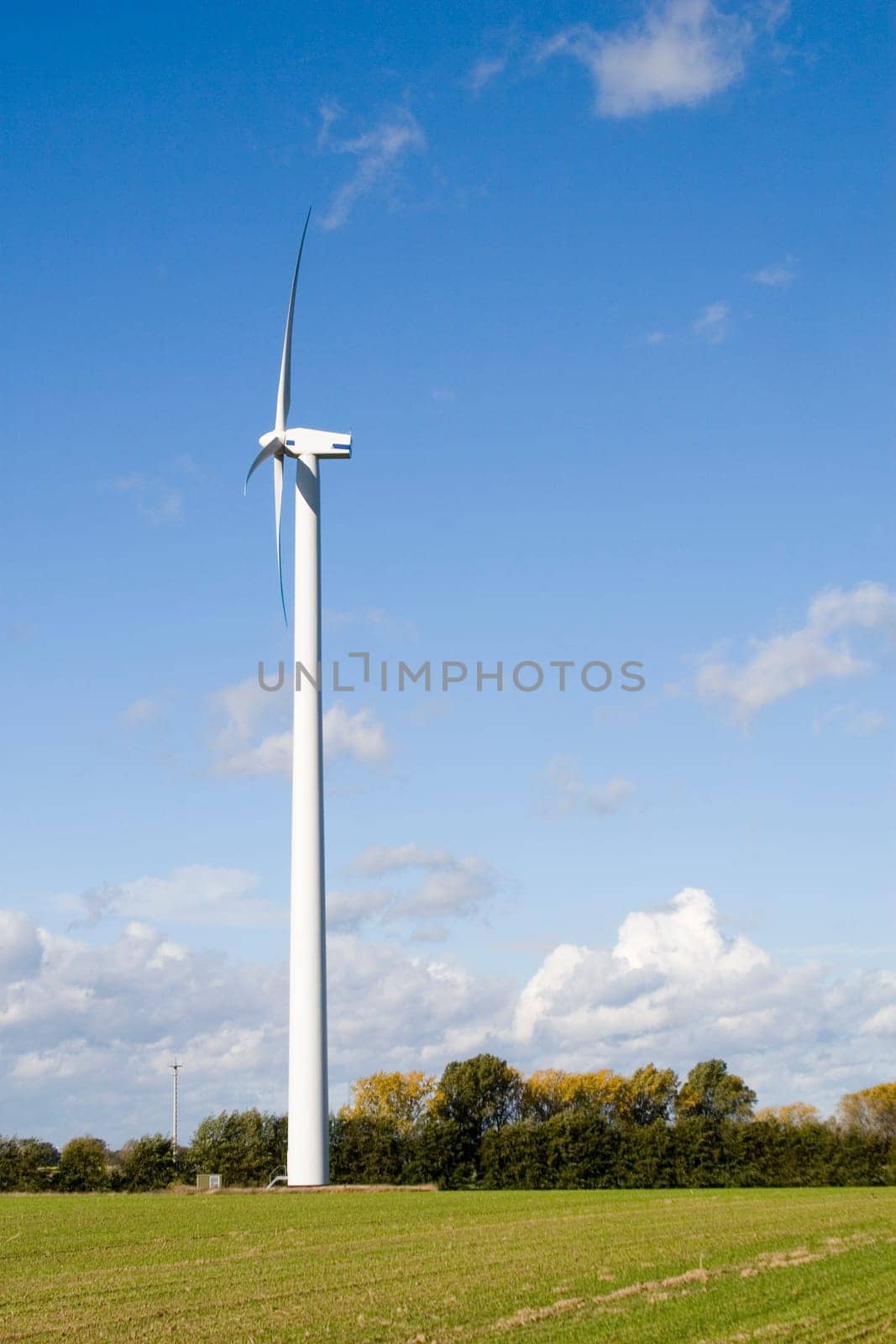 Wind turbine in the field