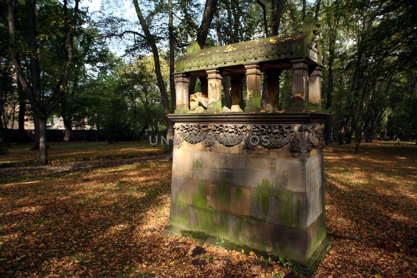 In an old cemetery