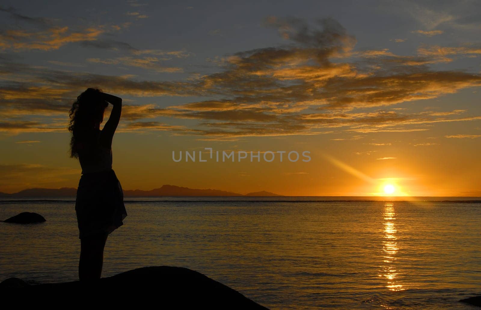 Longing view of the sea and over to the island of Praslin,always with the small hope of seeing dolphins swim by