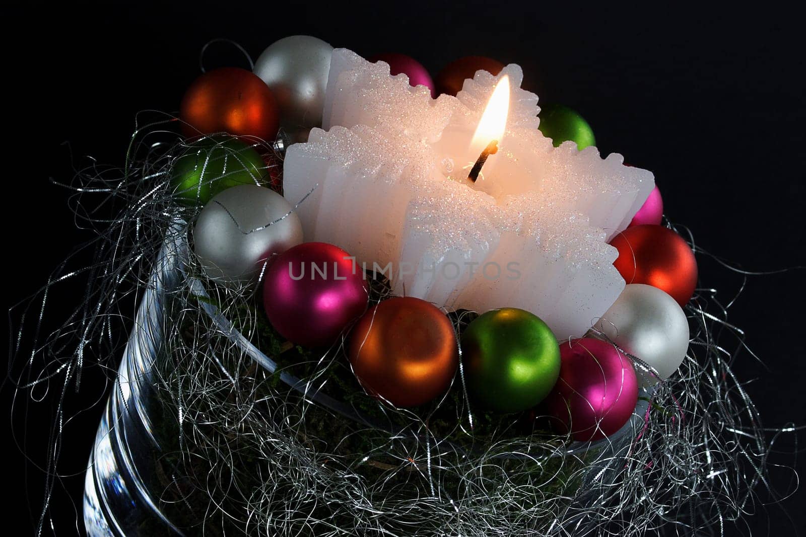 Candle in a glass