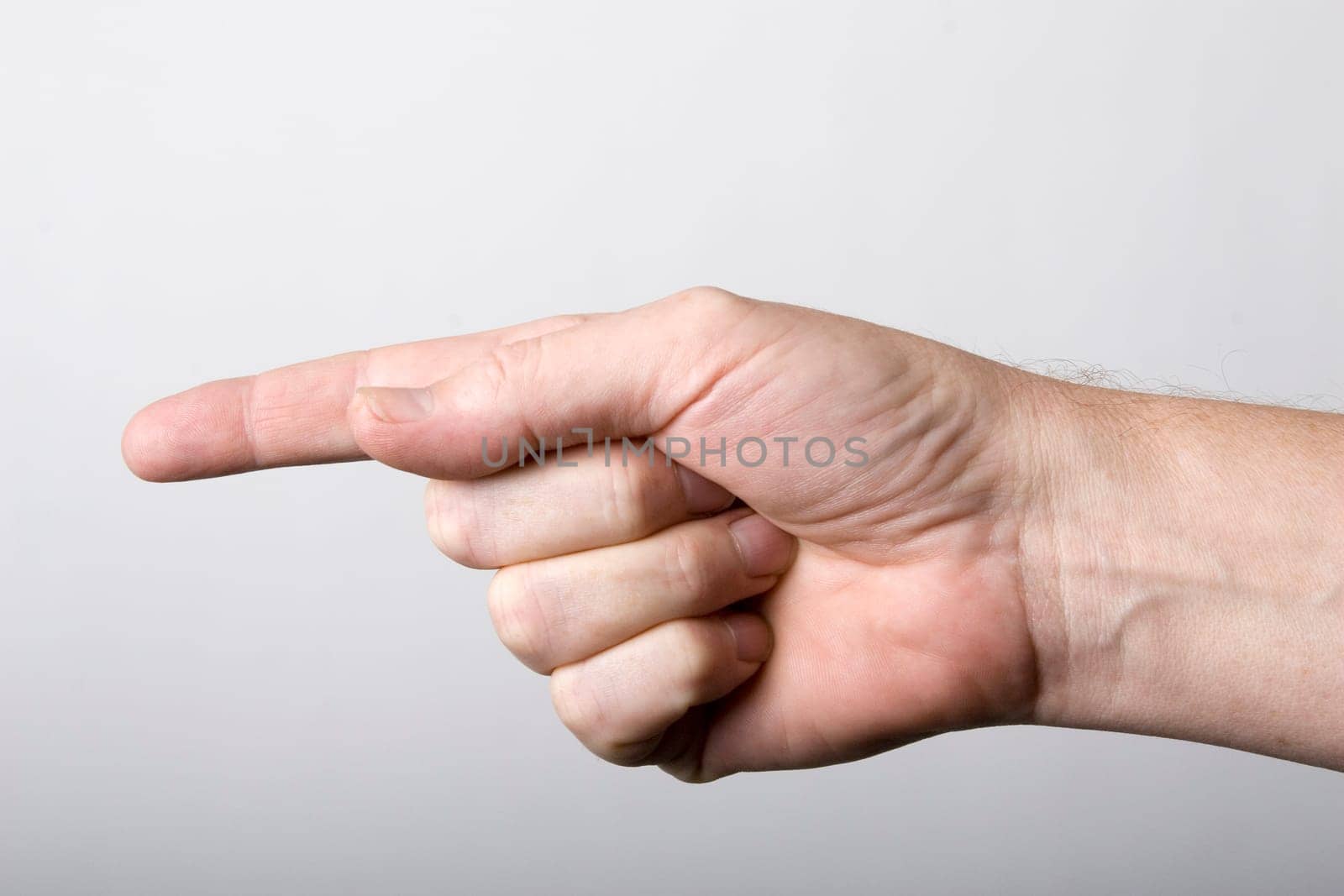 Pointing hand on the right