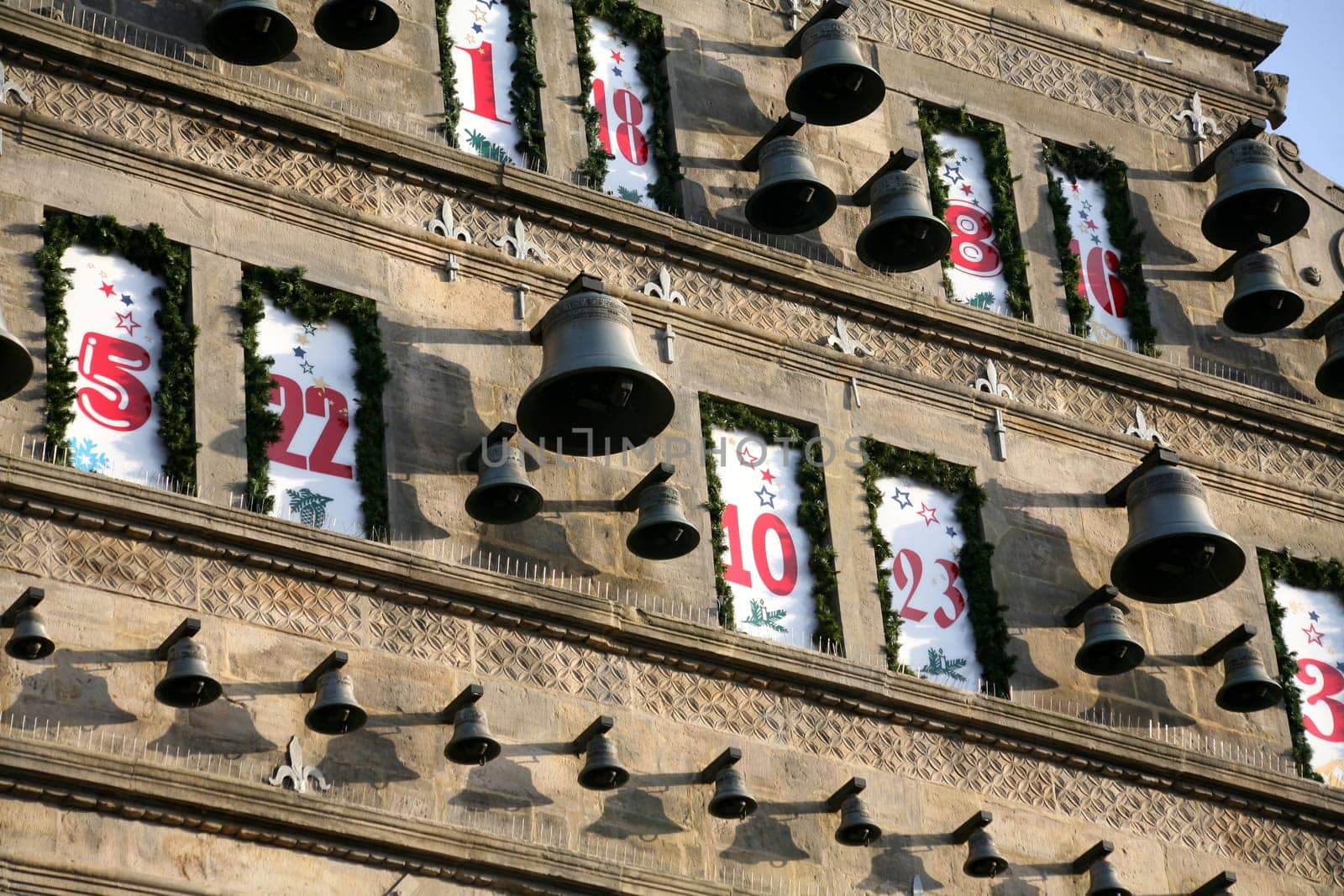 Giant calendar at the wedding house in Hamelin (Lower Saxony)