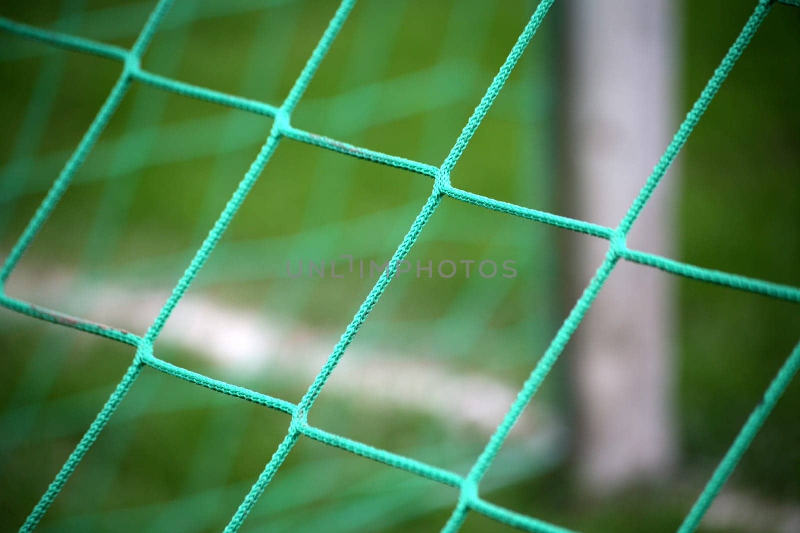 Close-up of a soccer goal