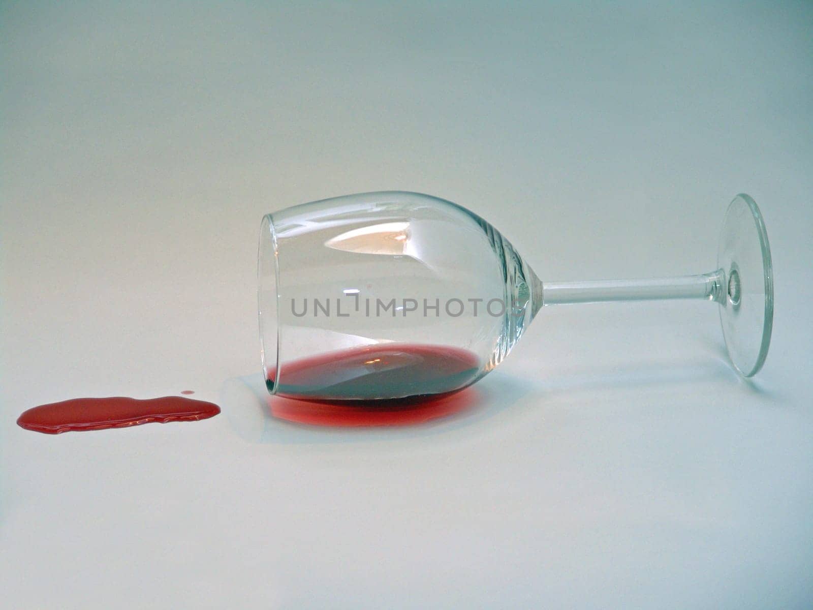 Fallen wine glass