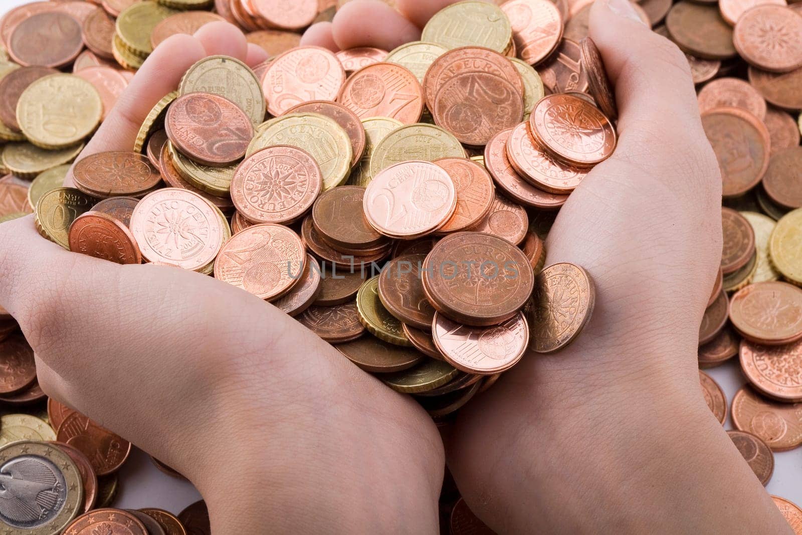 Handful of coins