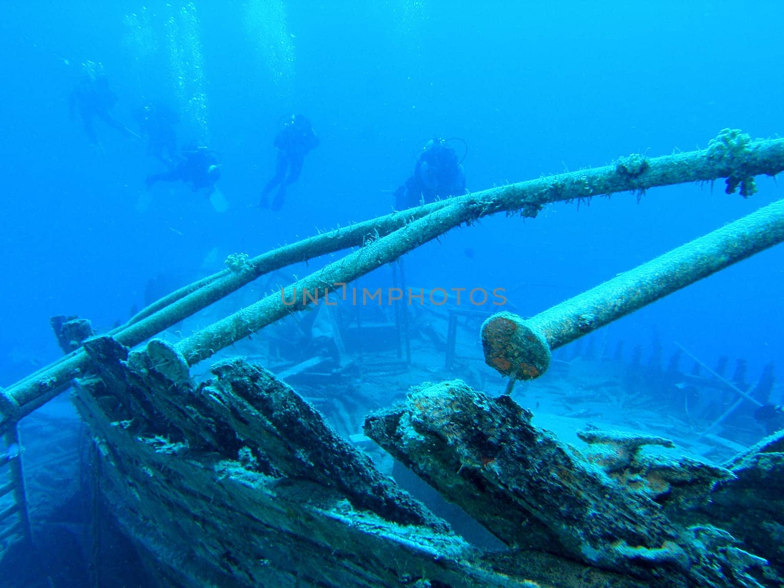 This boat came too close to a coral reef.
