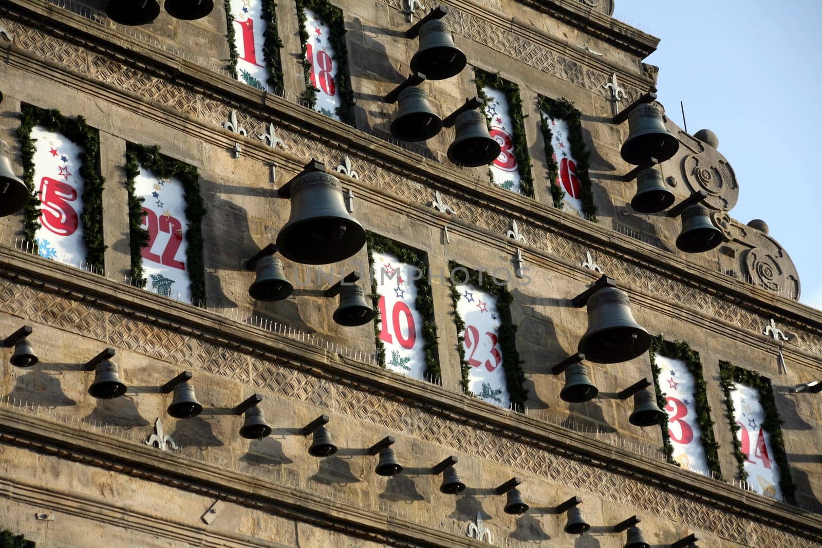 Giant calendar at the wedding house in Hamelin (Lower Saxony)