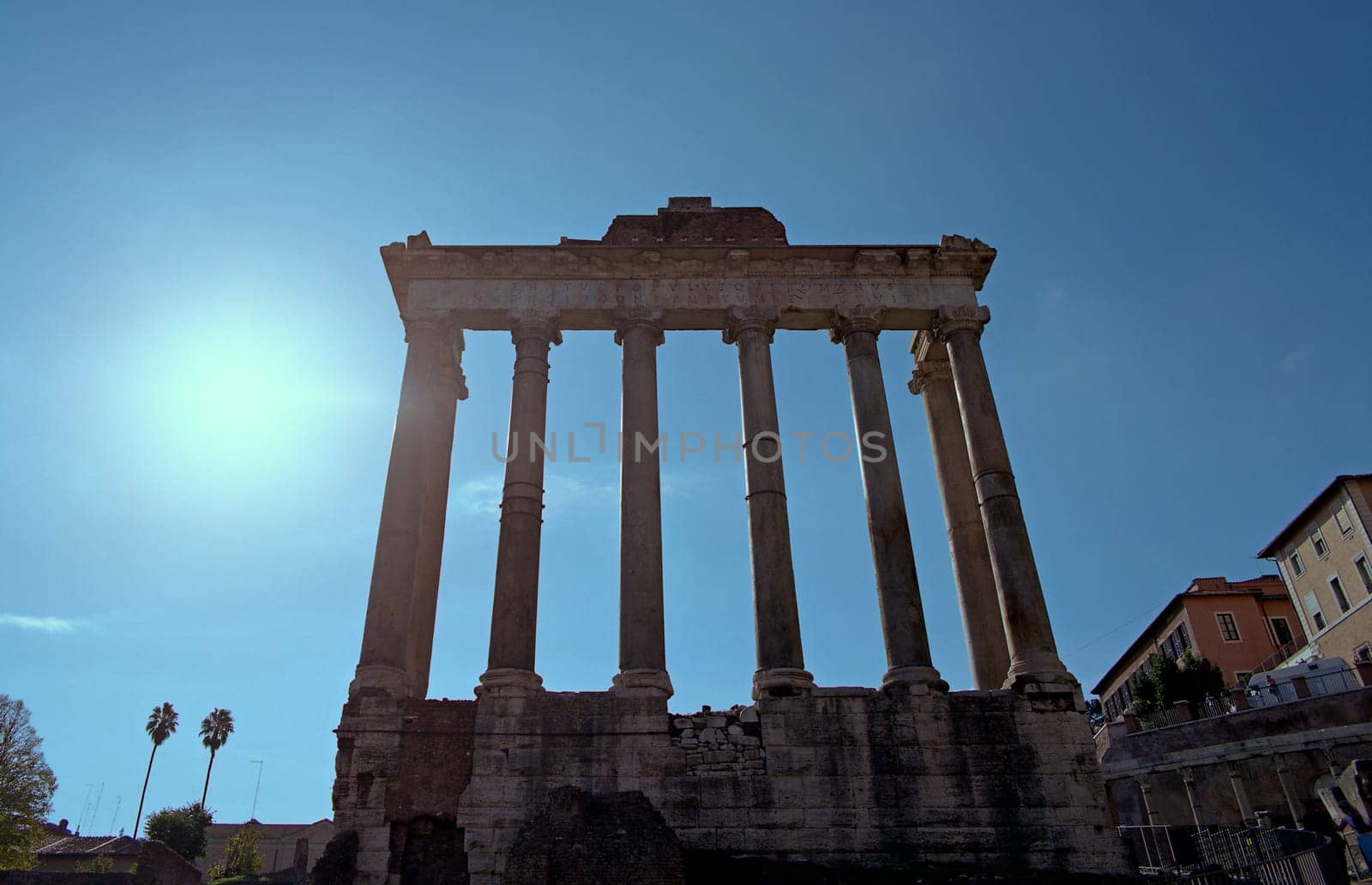 ... of the Temple of Saturn in the "Ancient Market Square"" in Rome - 6x7"