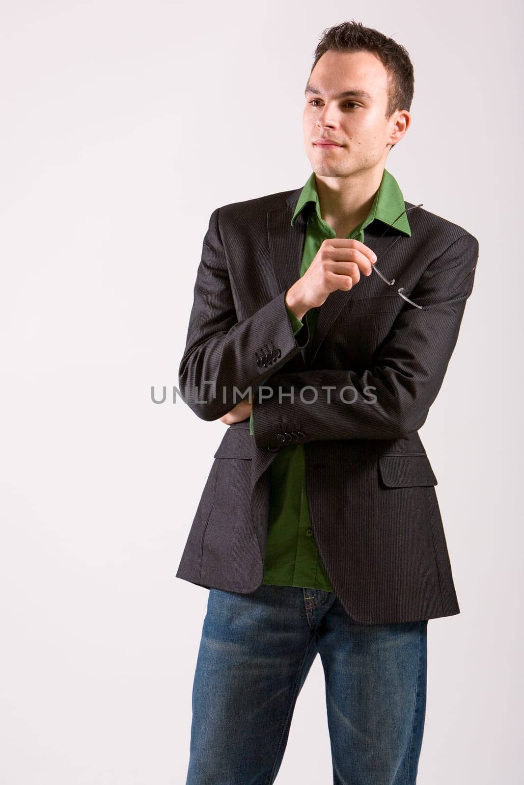 Man in jacket and jeans